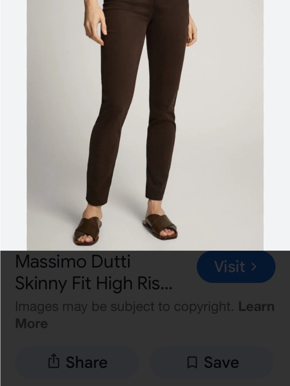 Massimo Dutti Brown Straight-Leg Pants - Picture 11 of 11
